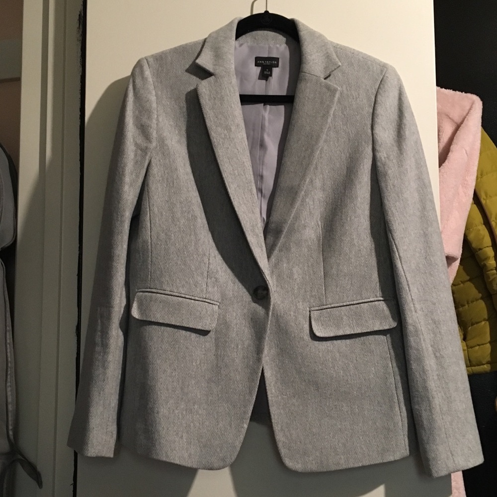 Ann Taylor Gray Women's Tailored Blazer